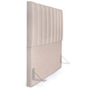Ver imagem 4 de Kit Cabeceira Cama Box Queen 160cm com Calçadeira Baú Dália W01 Linho Cru - Lyam Decor
