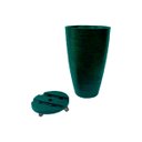 Ver imagem 1 de Kit Vaso Planta + Suporte Rodízio 65x40 Oval Moderno Polietileno