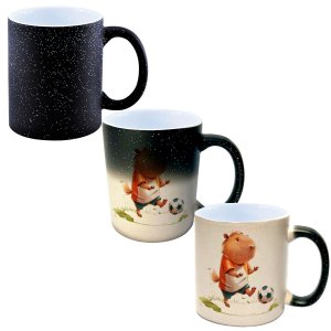 Caneca Mágica Glitter Muda de Cor Y2 Capivara Futebol 5