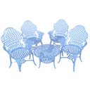 Ver imagem 1 de Conjunto de Mesa para Jardim Copacabana com Mesa Baixa em Alumínio Fundido Unifer Móveis