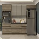 Ver imagem 1 de Cozinha Completa Planejada 2,70mt 05 Peças Linha Maxxi Cj14-112 Kappesberg - Nogal