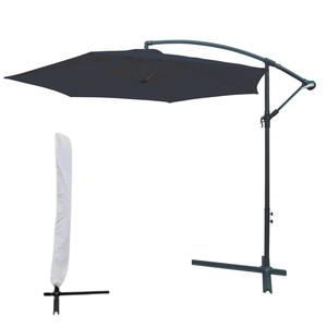 Ombrelone Guarda Sol Lateral Grande de Piscina e Jardim Reclinavel Importway Azul com Capa Nao É Bel