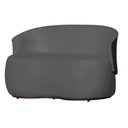 Ver imagem 1 de Poltrona Namoradeira Sofá Orgânico 2 Lugares Beatriz Composê Corino Marrom - Suede Cinza