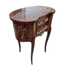 Mesa de Cabeceira com Marchetaria - 80x67x39cm - 3