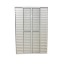 Ver imagem 1 de Porta Balcão 6 Folhas Aluminio Branco C/ Trinco 2,10x1,50