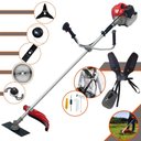 Ver imagem 1 de Roçadeira Robusta Anmax Cg520p 2t 52cc 2,2hp + Kit Faca 3 Pontas, Faca 40 Dentes e Trimmer