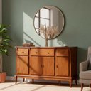 Ver imagem 2 de Balcão Linz 4 Portas 3 Gavetas Pés Luis Xv 99 X 175 X 45 Cm (a X L X P) - Cor Imbuia Glazer