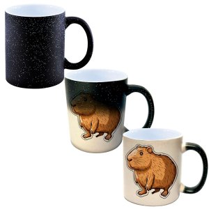 Caneca Mágica Glitter Muda de Cor Y2 Capivara Selvagem 7