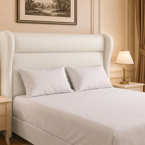 Cabeceira para Cama Box King 213cm Bono Lisa Facto Off White - Sallar Home