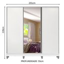 Ver imagem 5 de Guarda Roupa Casal Madesa Royale 100% Mdf 3 Portas de Correr com Espelho com Pés