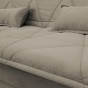 Ver imagem 4 de Sofá Cama Estoril 1,90m Marrom Claro Suede Velut - King House