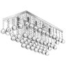Luminária De Cristal Acrílico Para Sala De Estar, Com 35cm De Altura, Base De Inox Espelhado 50x22cm - 2