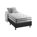 Ver imagem 1 de Cama Box Solteiro: Colchão Molas Anjos MasterPocket Ensacadas Duo Sono+ Base CRC Suede Gray(88x188)
