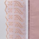 Ver imagem 4 de Jogo Cama Lençol Paris Queen Percal 180 Fios 100% Algodão Lese Bordada 4 Peças - Rosê