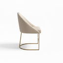 Ver imagem 3 de Cadeira Poltrona Estofada Decorativa Lua Premium Bege Claro