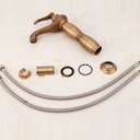 Ver imagem 4 de Torneira Luxo Retrô Bronze Monocomando Banheiro Bica Alta