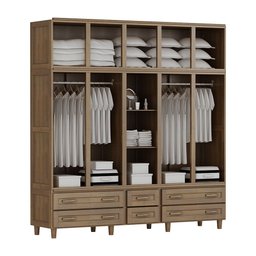 Guarda-roupa Berlim Flex Casal Imbuia com Espelho 10 Portas 6 Gavetas Maleiro Madeira Maciça de Pinu - 2