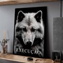 Ver imagem 1 de Quadro Decorativo Motivacional Lobo em Execução em Moldura Caixa Tacolado Papel de Parede Moldura Ca