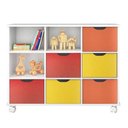 Ver imagem 2 de Nicho Organizador com 6 Gavetas Color e Rodízios - Qmovi
