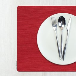 10 Jogo Americano Juta Vermelho - Impermeável Limpa Facil Pvc - 5