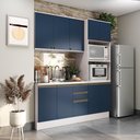 Ver imagem 1 de Cozinha Compacta Celeste Kappesberg 100% Mdf Branco/azul 190cm
