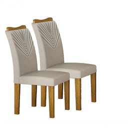 Kit 02 Cadeiras Sala de Jantar Clara Mdf Moveis Leifer - 1