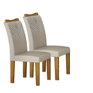 Kit 02 Cadeiras Sala de Jantar Clara Mdf Moveis Leifer