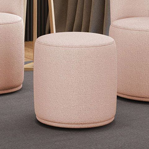 Puff Redondo Orgânico para Sala Malu Bouclê Rosê M11 - D’Rossi