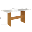 Ver imagem 5 de Conjunto de Sala de Jantar Predilleta Karla 1,50 C/6 Cadeiras Freijo Off