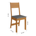 Ver imagem 4 de Conjunto de Sala de Jantar Predilleta Karla 1,50 C/6 Cadeiras Freijo Off