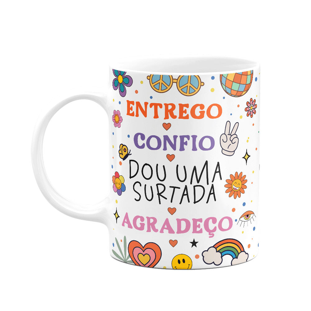 Caneca Divertida Vibes - Entrego Confio Surto - 1