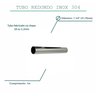 Tubo inox para escapamento 1.1/4" ou 31,75mm, adaptação VARÃO CORTINA AÇO INOX 304 POLIDO TUBO REDON - 2