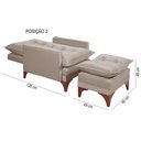 Ver imagem 6 de Poltrona Cadeira Reclinável Munique 162 Império Veludo