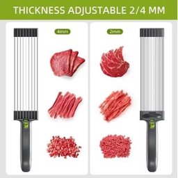 Fatiador de Carne, Cortador Manual de Carne Fresca com 18 Laminas - 4