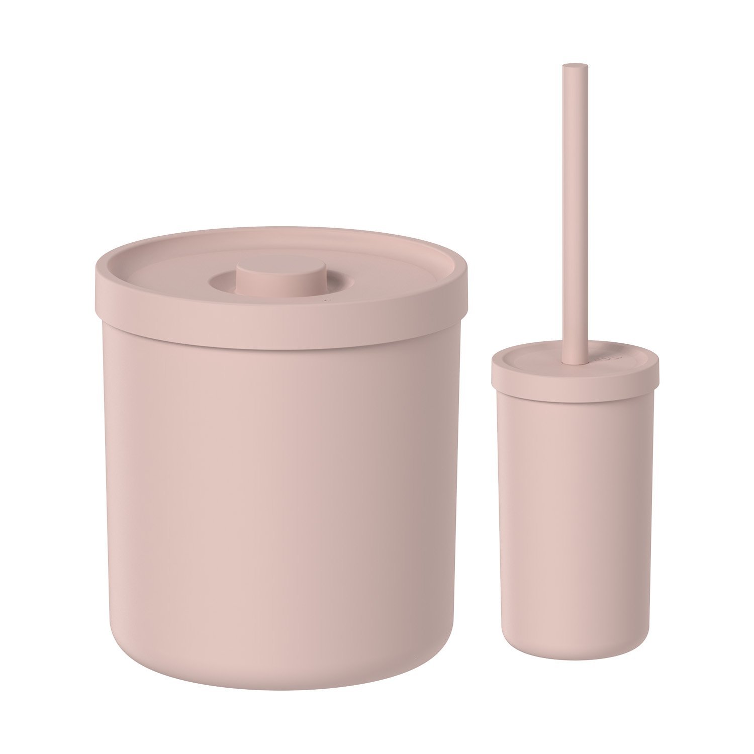 Kit Conjunto Para Banheiro Lixera 6L + Escova Sanitária Bold:Rosa Duna - 1
