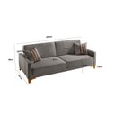 Ver imagem 3 de Sofa Cama para Sala de Estar 209cm x 84cm Luizi Cinza
