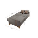Ver imagem 4 de Sofa Cama para Sala de Estar 209cm x 84cm Luizi Cinza