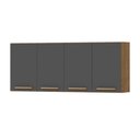 Ver imagem 3 de Armário de Cozinha com Balcão Fortaleza 3 Portas Amêndoa Grafite