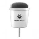 Ver imagem 5 de Cesto Individual Lixeira Coleta Seletiva 40 Litros com Poste