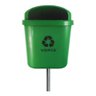 Cesto Individual Lixeira Coleta Seletiva 40 Litros com Poste - 9