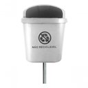 Ver imagem 7 de Cesto Individual Lixeira Coleta Seletiva 40 Litros com Poste