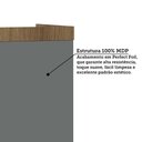 Ver imagem 4 de Armário Aéreo Maleiro Modulado 2 Pts 165cm Veneza Luciane Mó Avelã Pf/cinza Supremo Pf