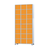 Armário Roupeiro de Aço 24 Portas para Vestiário Academia Locker Laranja com Chave - 1