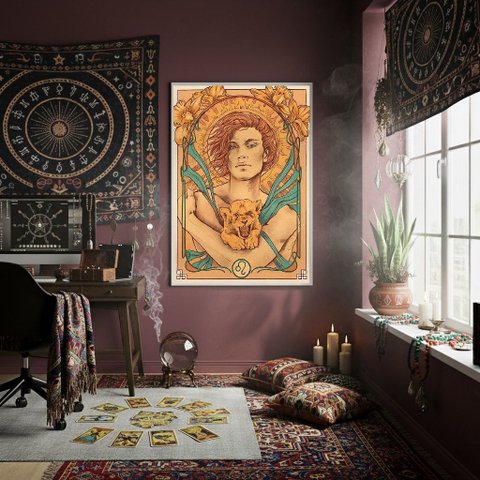 Quadro Mago O Arquetipo do Poder Foco Disciplina:90x60 cm/BORDA