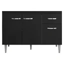 Ver imagem 3 de Balcão Gabinete de Pia Gabriela 120cm Preto S/Tampo - AJL Móveis