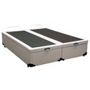 Ver imagem 1 de Cama Box Baú Queen Bipartido Sintético Sereneprime Branco 158x198x44
