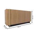 Ver imagem 4 de Balcão Buffet Balneário Camboriú 4 Portas 2 Prateleiras Freijó/dourado - Panorama Móveis