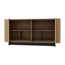 Ver imagem 5 de Balcão Buffet Balneário Camboriú 4 Portas 2 Prateleiras Freijó/dourado - Panorama Móveis