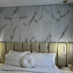 Painel Ripado Versátil 270x27cm: 01 Unid. (0,73m²) Polietileno - Talatto Painéis - Marmorizado - 3