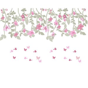 Adesivo de Parede Infantil Cascata Light 45cm - Folhagens - Primeiro Quarto